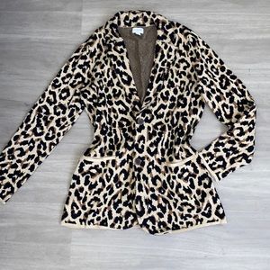 J. Crew Leopard Print Blazer